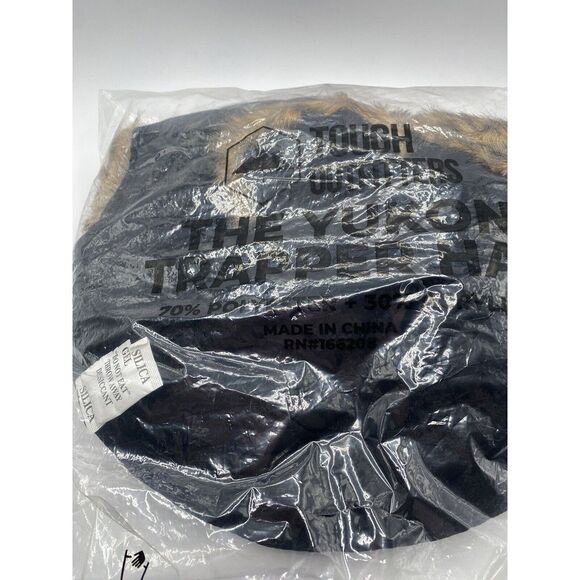 Tough Outfitters The Yukon Trapper Hat Black Faux Fur-Lined New - Picture 8 of 8